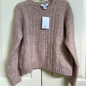 M Magaschoni crew neck sweater size medium pink